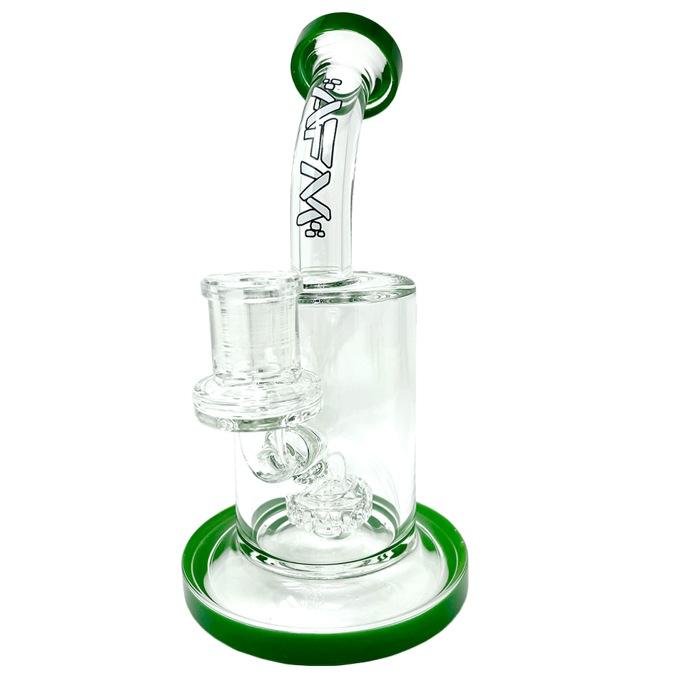 AFM Smoke Dab Rig Forest Green 7.5" Mayflower Shower Head Glass Dab Rig
