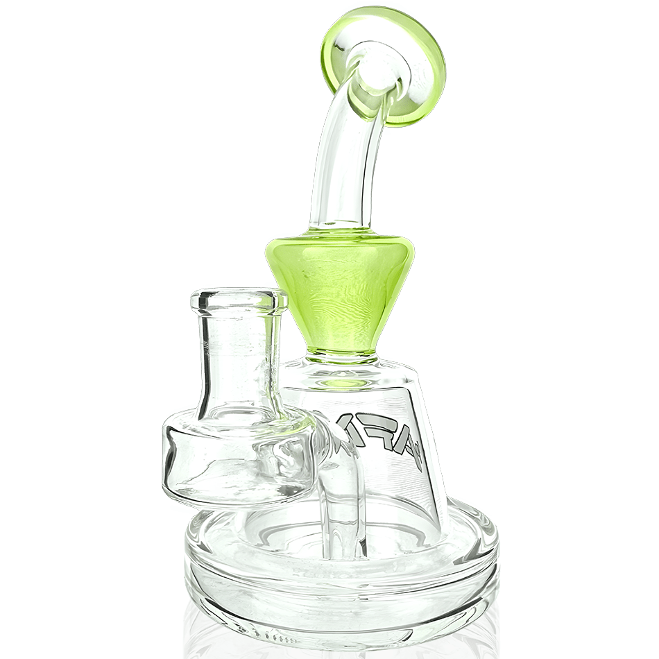 AFM Smoke Dab Rig Lime Green 5.5" Little Killer Clear Glass Mini Dab Rig