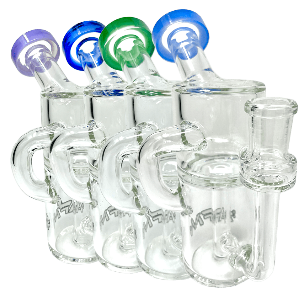 AFM Smoke Dab Rig 5.5" Power Can Clear Glass Recycler Mini Dab Rig