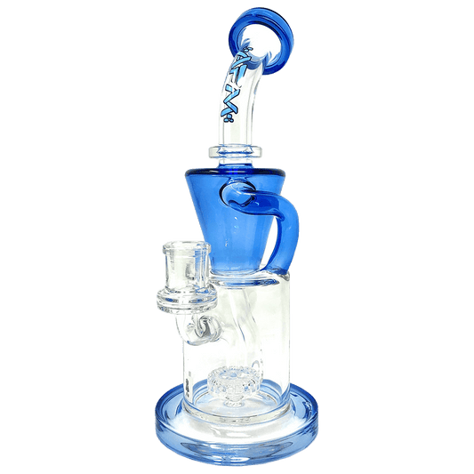 AFM Smoke Dab Rig Ink Blue 10.5" Glass Drain Incycler Dab Rig