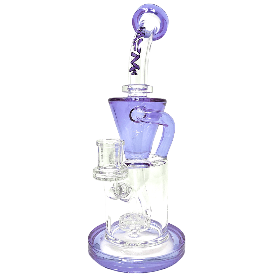 AFM Smoke Dab Rig Purple 10.5" Glass Drain Incycler Dab Rig