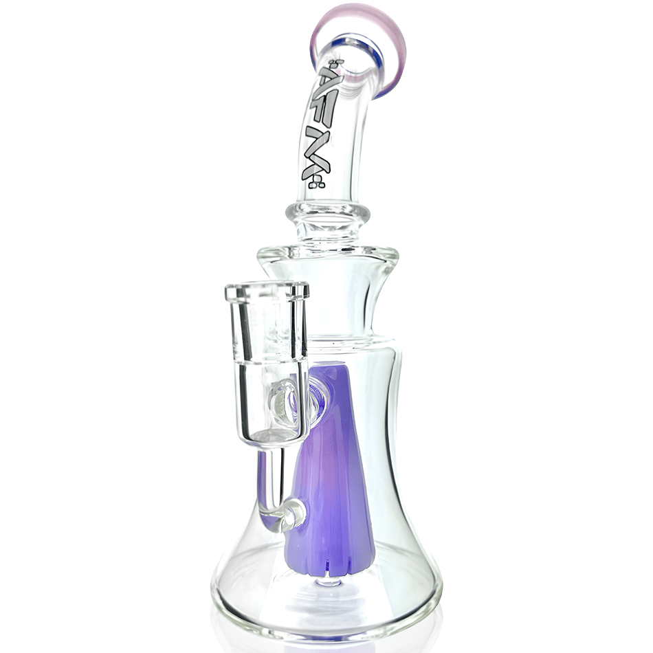 AFM Smoke Dab Rig Purple 9" Pyramid Perc Glass Dab Rig