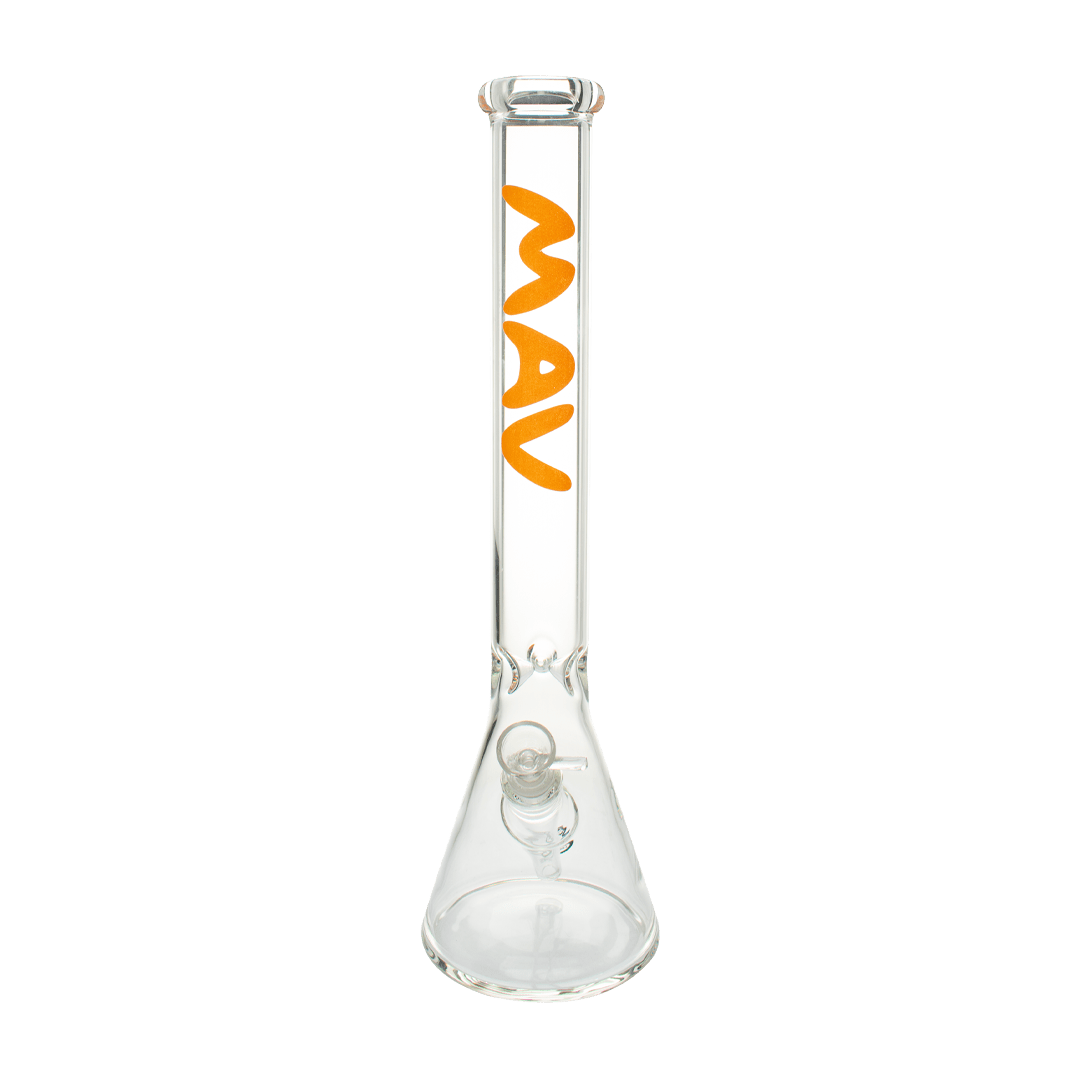 MAV Glass Bong Orange 18" Classic Beaker Bong