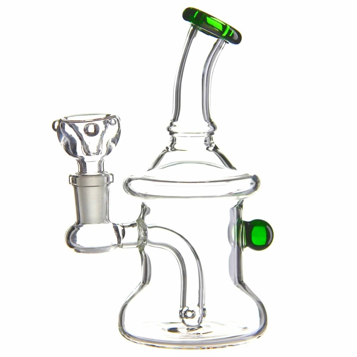 Lotus Glass Green Marble Temple Bong