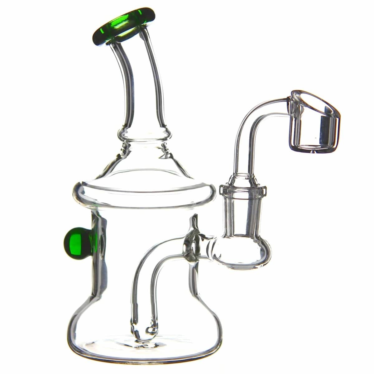 Lotus Glass Green Marble Temple Dab Rig