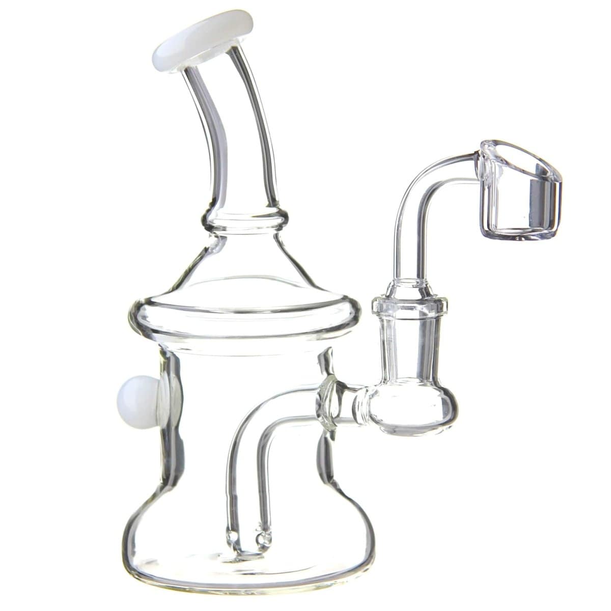 Lotus Glass White Marble Temple Dab Rig