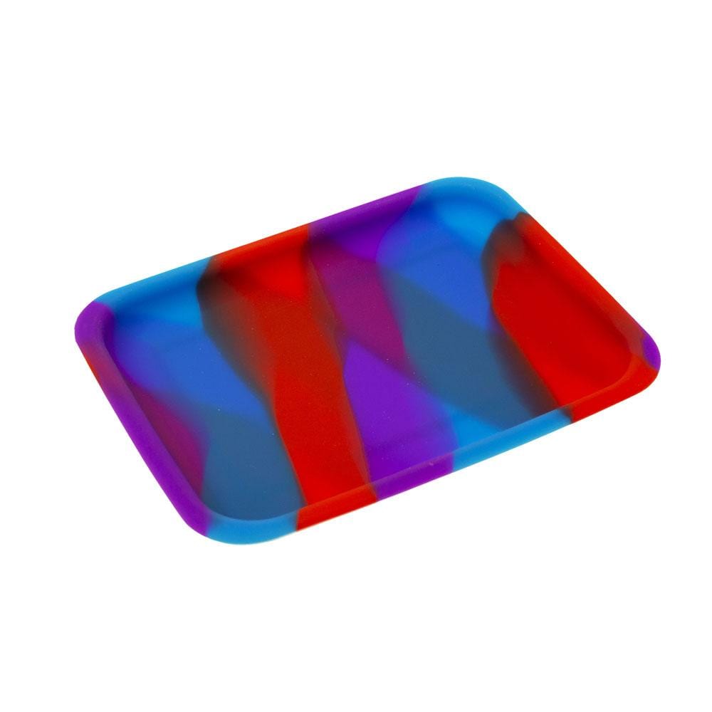 Daily High Club Rolling Tray Blue Purple Red 8" x 6" Silicone Tray