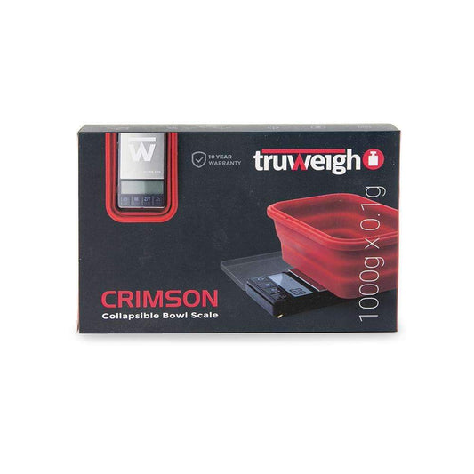Truweigh Scales 1000g x 0.1g Truweigh Crimson Scale Collapsible Bowl