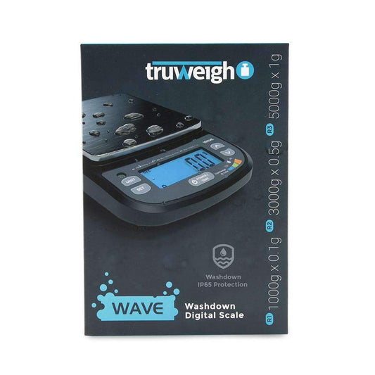 Truweigh Scales Truweigh Wave IP65 Rated Washdown Bench Scale / Black