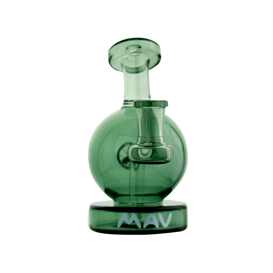 MAV Glass Bong Transparent Black Vintage Bulb Bong
