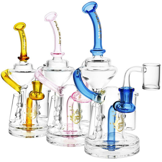 Gift Guru Dab Rig Pulsar All in One Station Dab Rig Recycler V3 - 9"/14mm F/Colors Vary