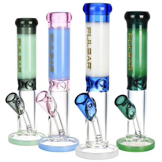 Gift Guru Pulsar Mini Straight Tube Water Pipe - 8.25"/Colors Vary