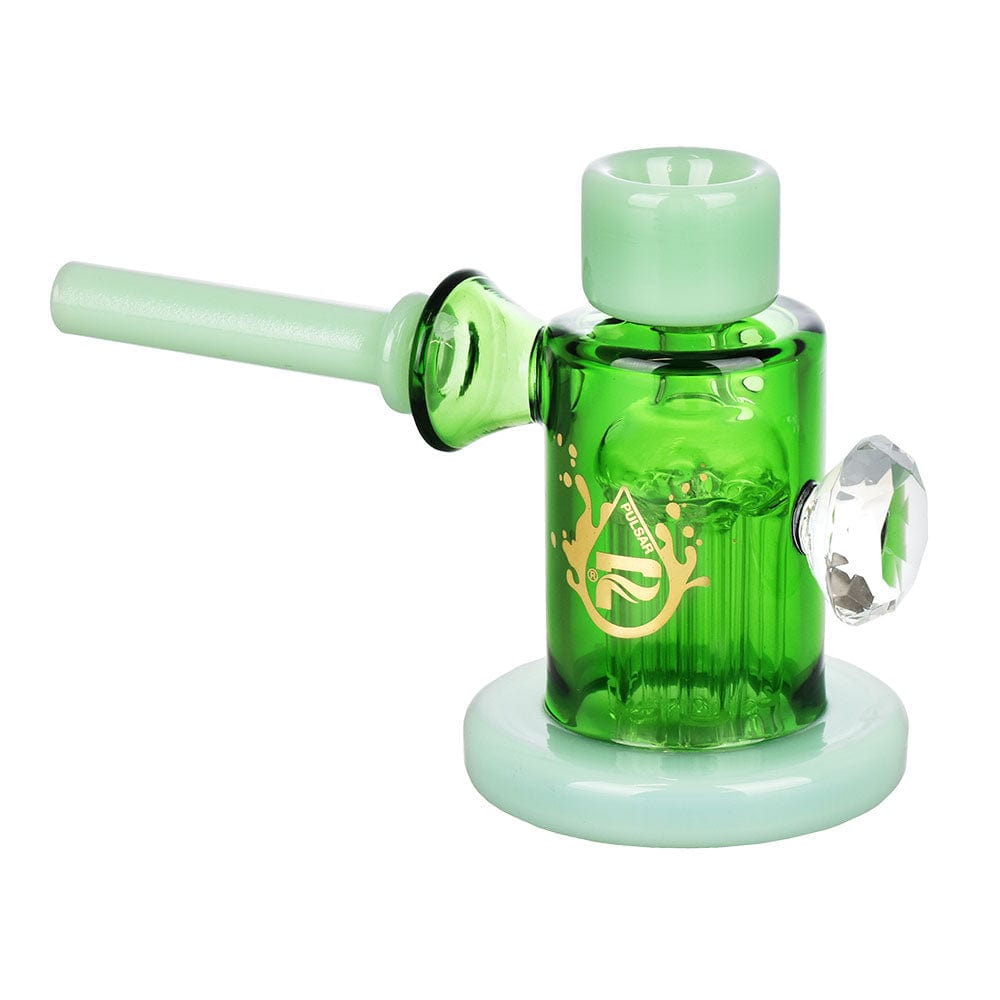 Gift Guru Green Pulsar Dazzling Diamond Bubbler Pipe - 6"/Colors Vary