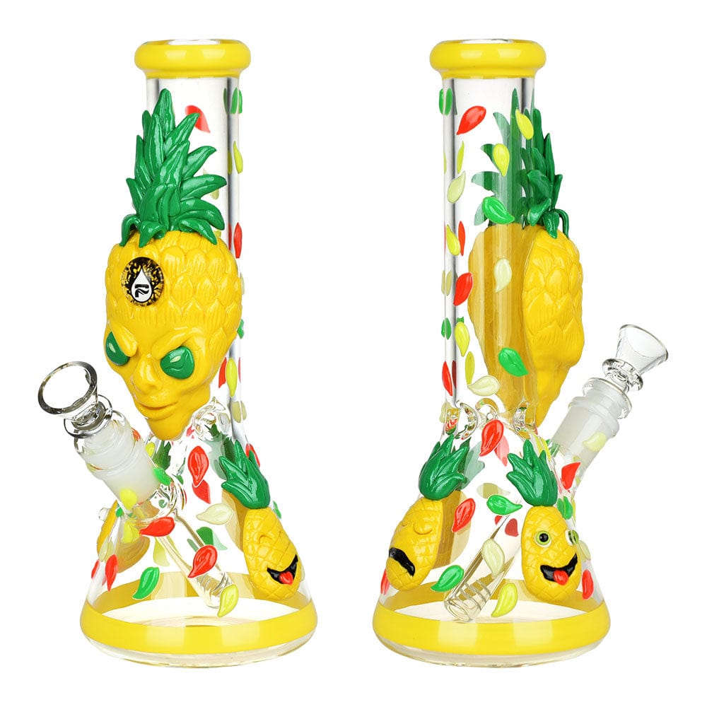 Gift Guru Pulsar Alien Pineapple Beaker Water Pipe - 10" / 14mm F