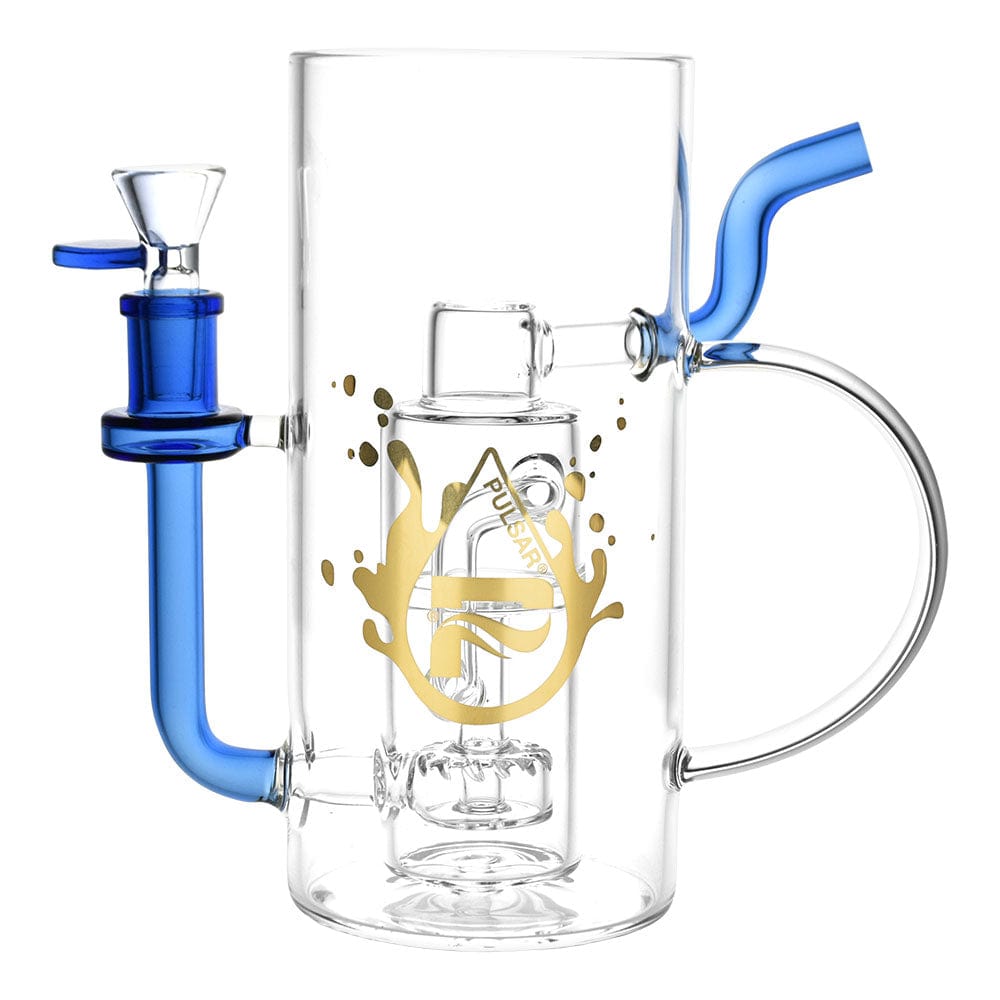 Gift Guru Blue Pulsar Drinkable Beer Mug Recycler Water Pipe | 7" | 14mm F