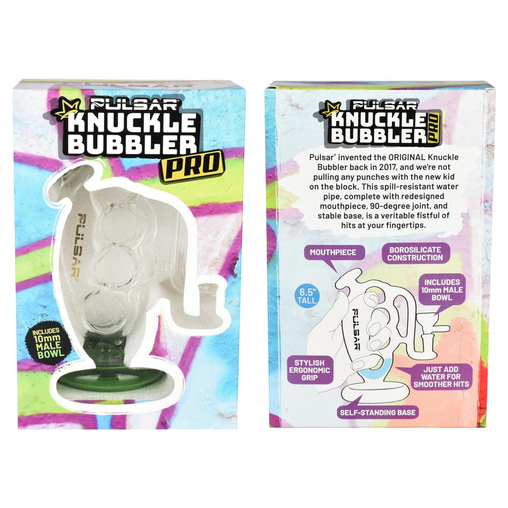 Gift Guru Pulsar Knuckle Bubbler Pro Water Pipe | 6.25" | 14mm F