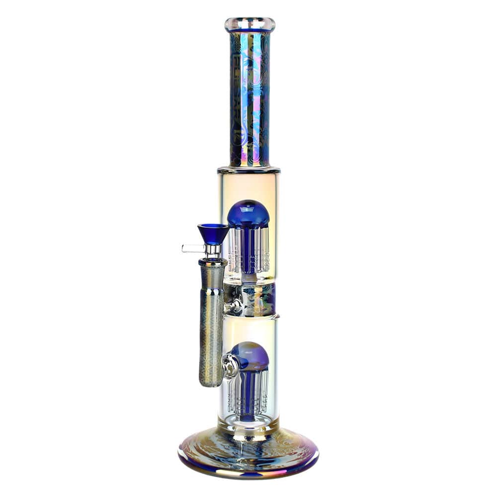 Gift Guru Pulsar Dub Chamber Electro Etched Water Pipe | 13.75" | 14mm F