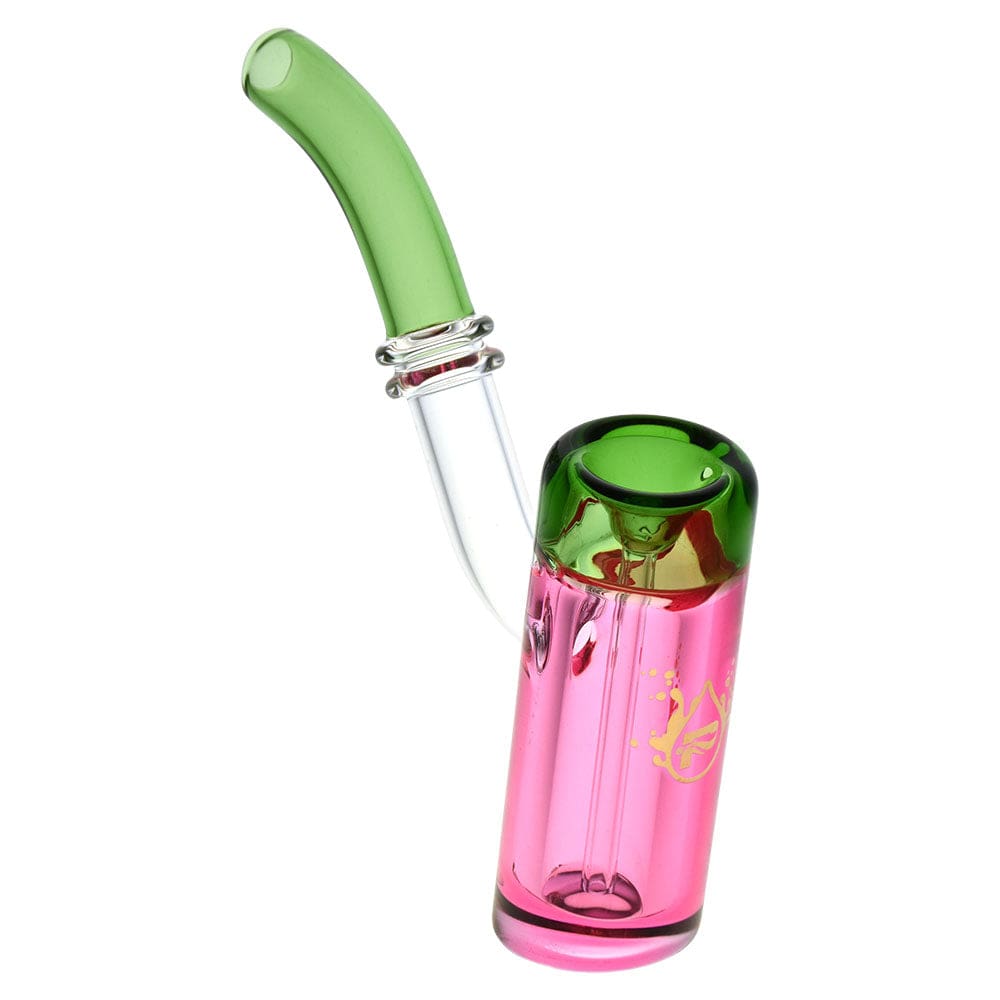 Gift Guru Bubbler Pink & Green Pulsar Glycerin Series Freezable Bicolor Bubbler | 5.5"