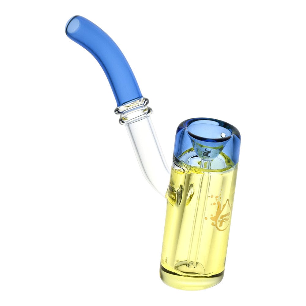 Gift Guru Bubbler Yellow & Blue Pulsar Glycerin Series Freezable Bicolor Bubbler | 5.5"