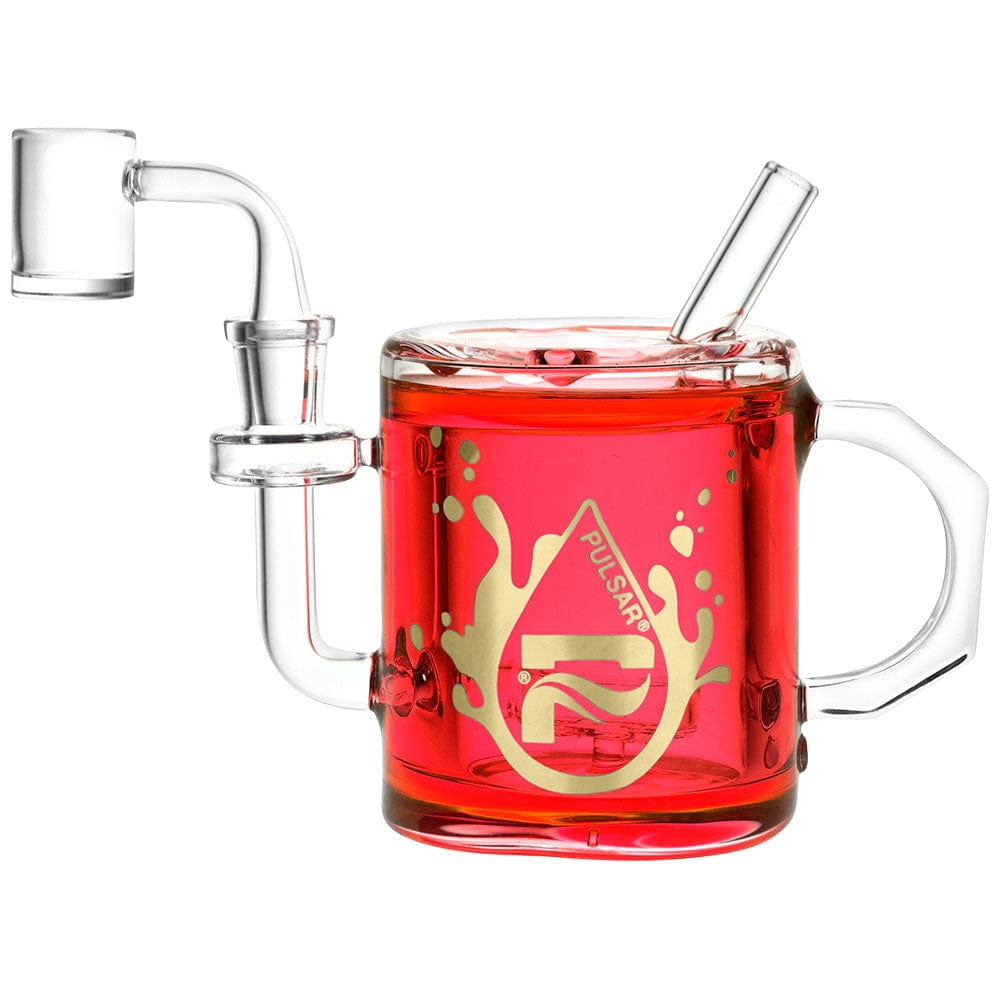 Gift Guru Dab Rig Red Pulsar Coffee Cup Glycerin Dab Rig | 6" | 14mm FPulsar Coffee Cup Glycerin Dab Rig | 6" | 14mm F