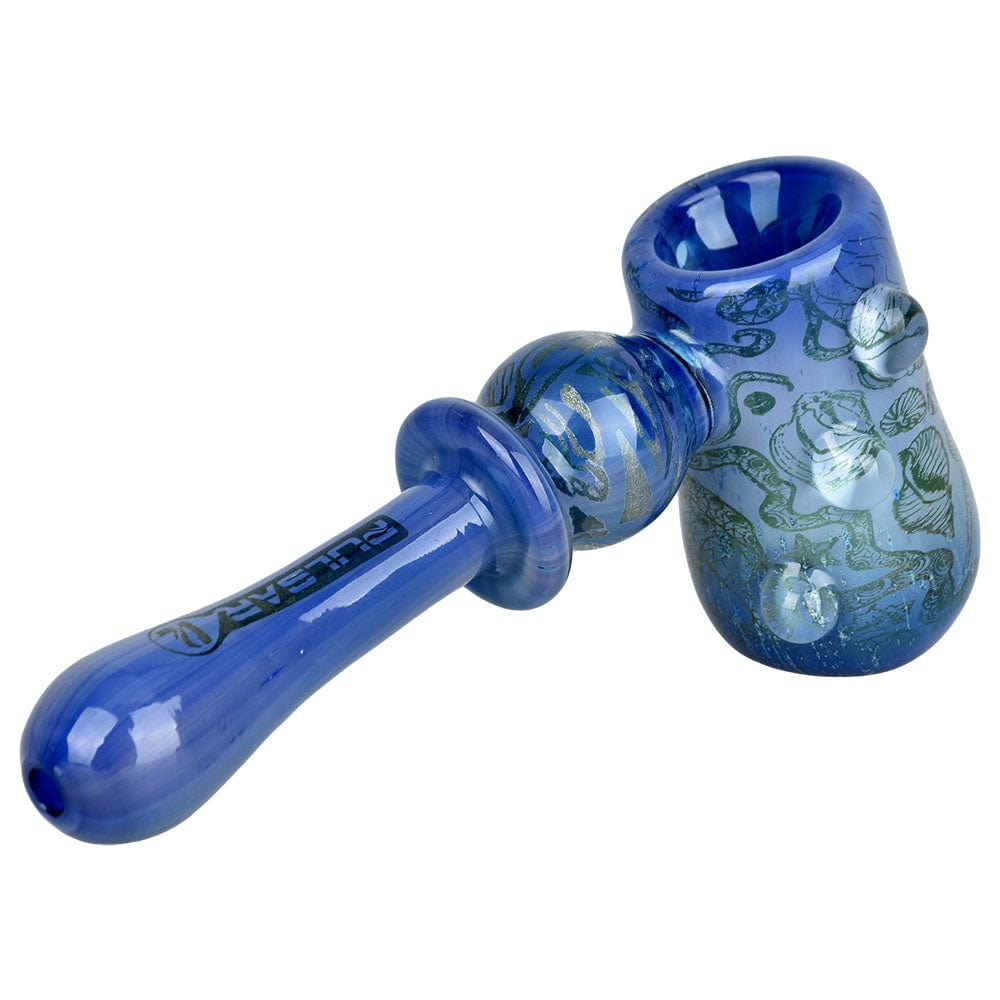 Gift Guru Bubbler Blue Pulsar Inside Print Glass Hammer Bubbler | Octopus | 5.25"