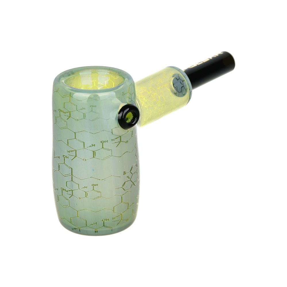 Gift Guru Bubbler Green Pulsar Inside Print Glass Mini Hammer Bubbler | THC Blueprint | 3.5"