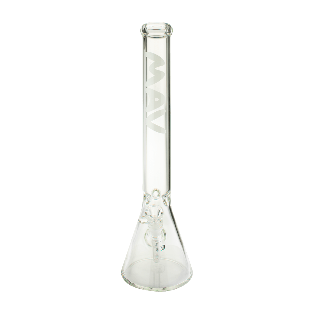 MAV Glass Bong White 18" Classic Beaker Bong