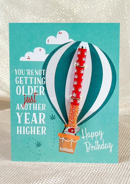 KushKards Greeting Cards KushKard 🎈Another Year Higher Birthday Cannabis Greeting Card