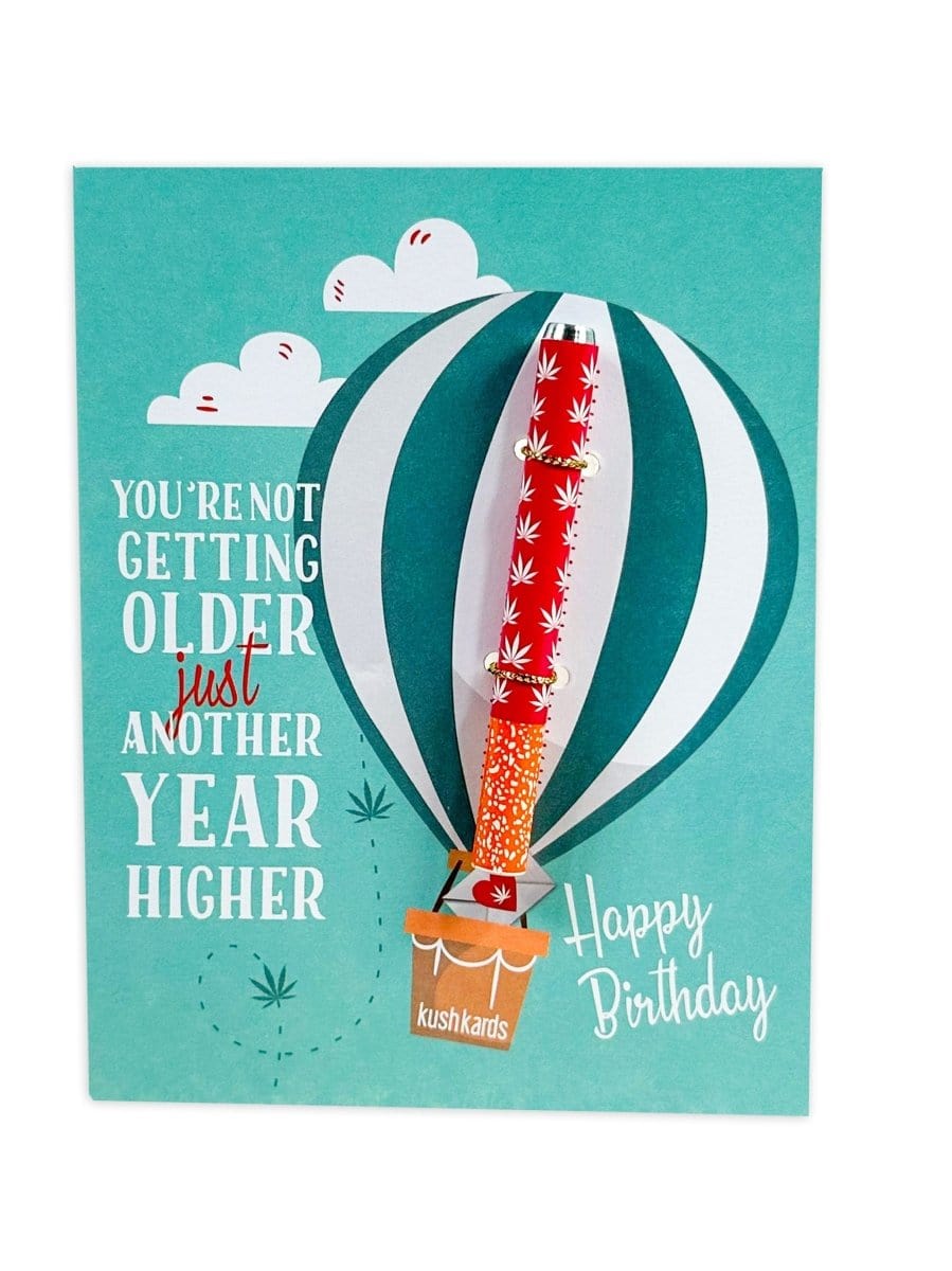 KushKards Greeting Cards 🎈Another Year Higher Birthday Cannabis Greeting Card