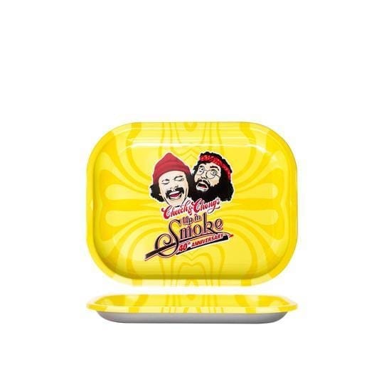 Cheech and Chong Up in Smoke Rolling Tray small Up In Smoke 40th Anniversary Yellow Tray