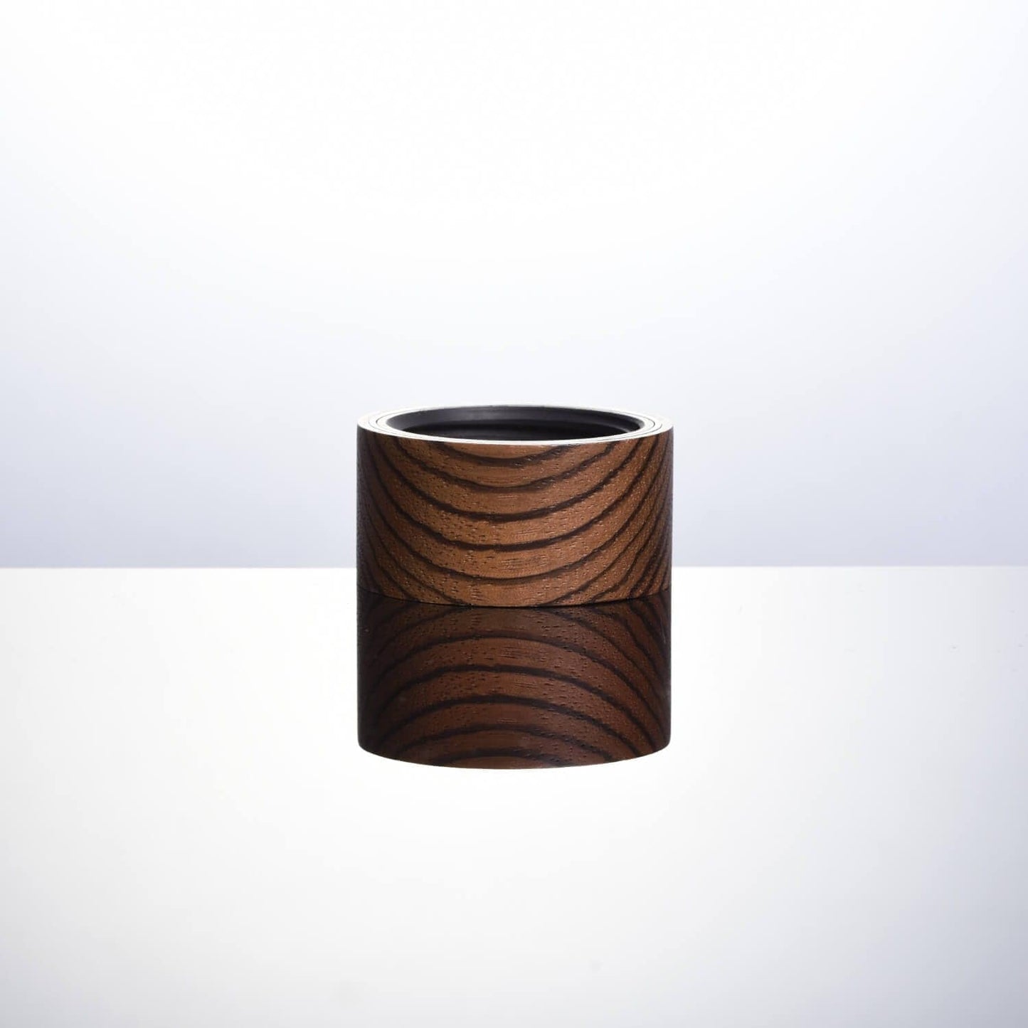 Vitaeglass Connector Ring Zebrawood Ring