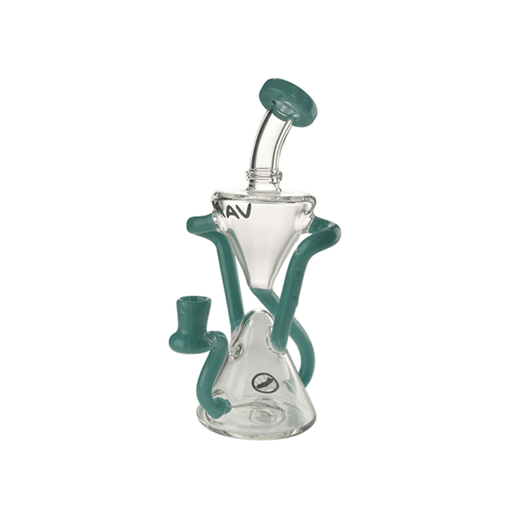MAV Glass Dab Rig Lavender and Clear The Zuma Recycler