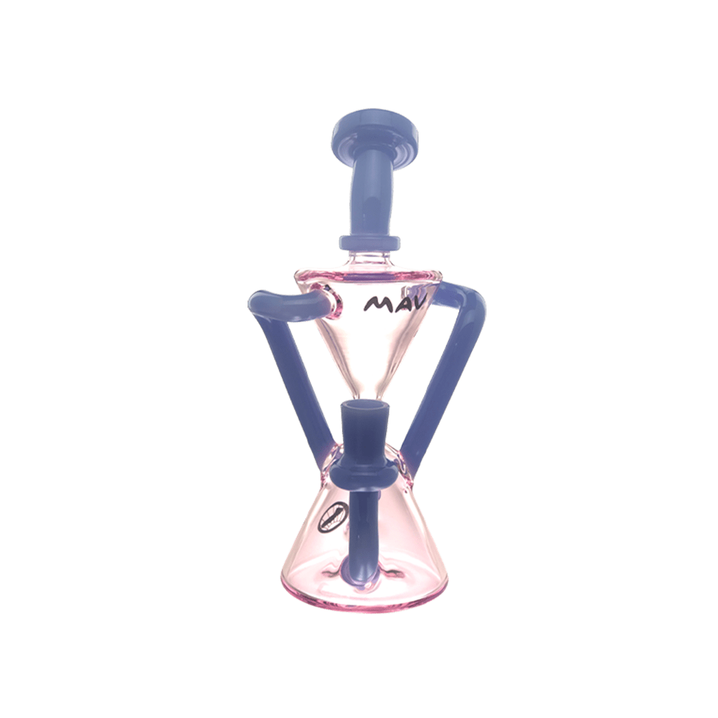 MAV Glass Dab Rig Pink and Lavender The Zuma Recycler