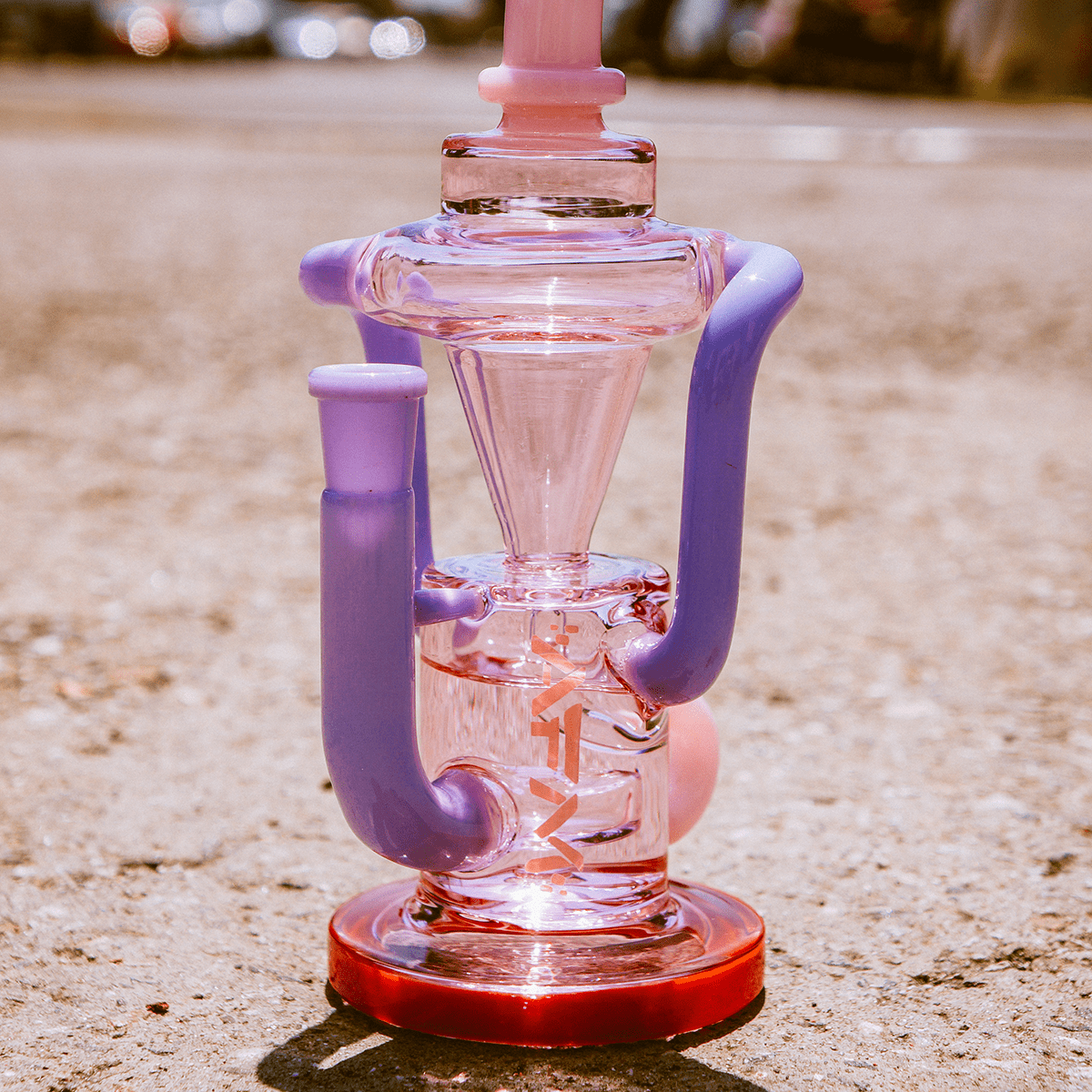 AFM Smoke Dab Rig 10" Palermo Double Glass Recycler Dab Rig