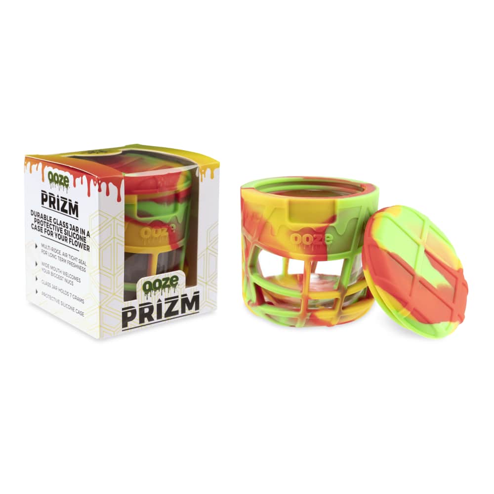 Ooze Accessories Ooze Prizm Silicone-Wrapped Glass Stash Jar