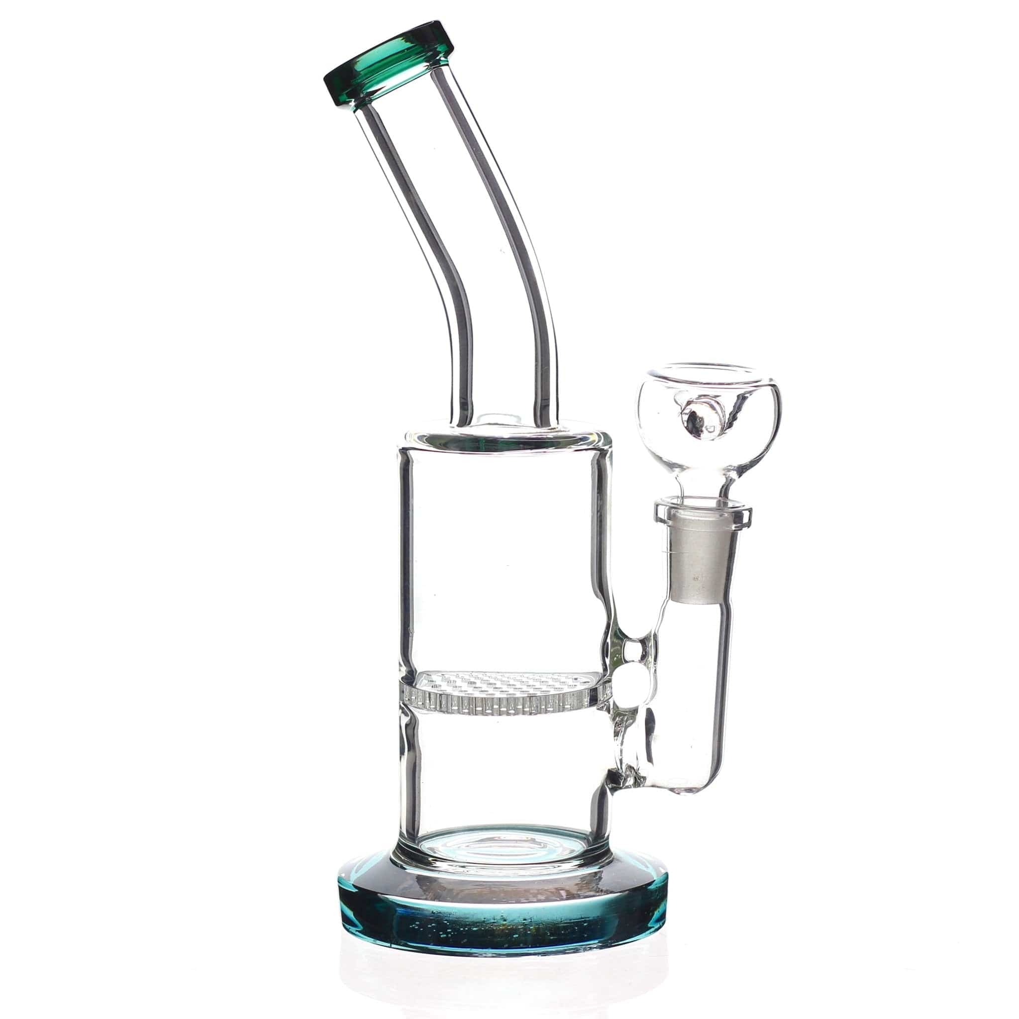 Himalayan Glass Glass Teal Accented Mini Destroyer Dab Rig
