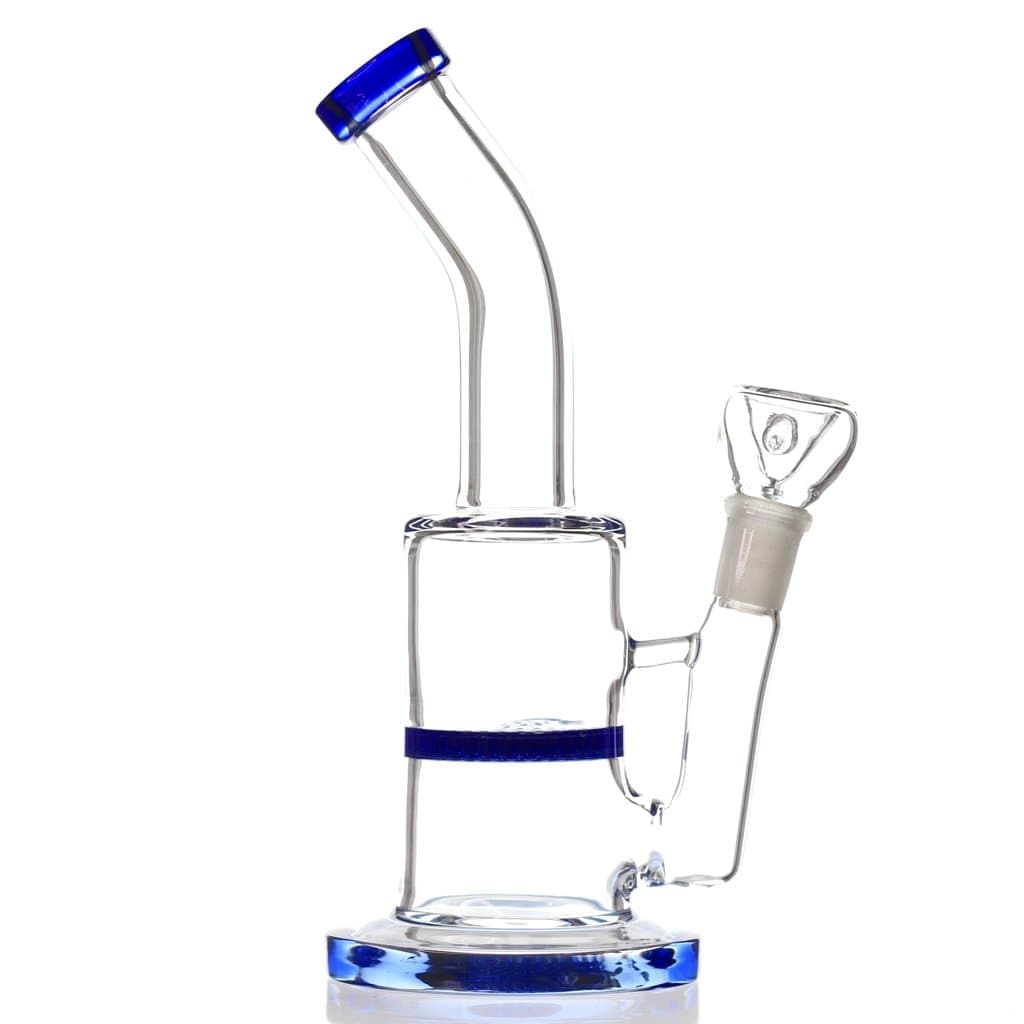 Himalayan Glass Glass Blue Accented Mini Destroyer Bong