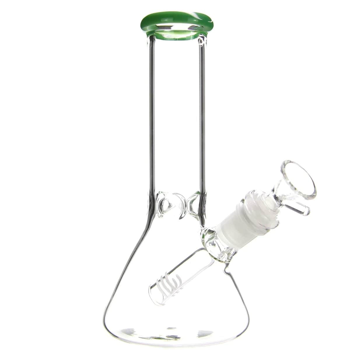 Himalayan Glass Glass Jade Accented Little Beaker Bong