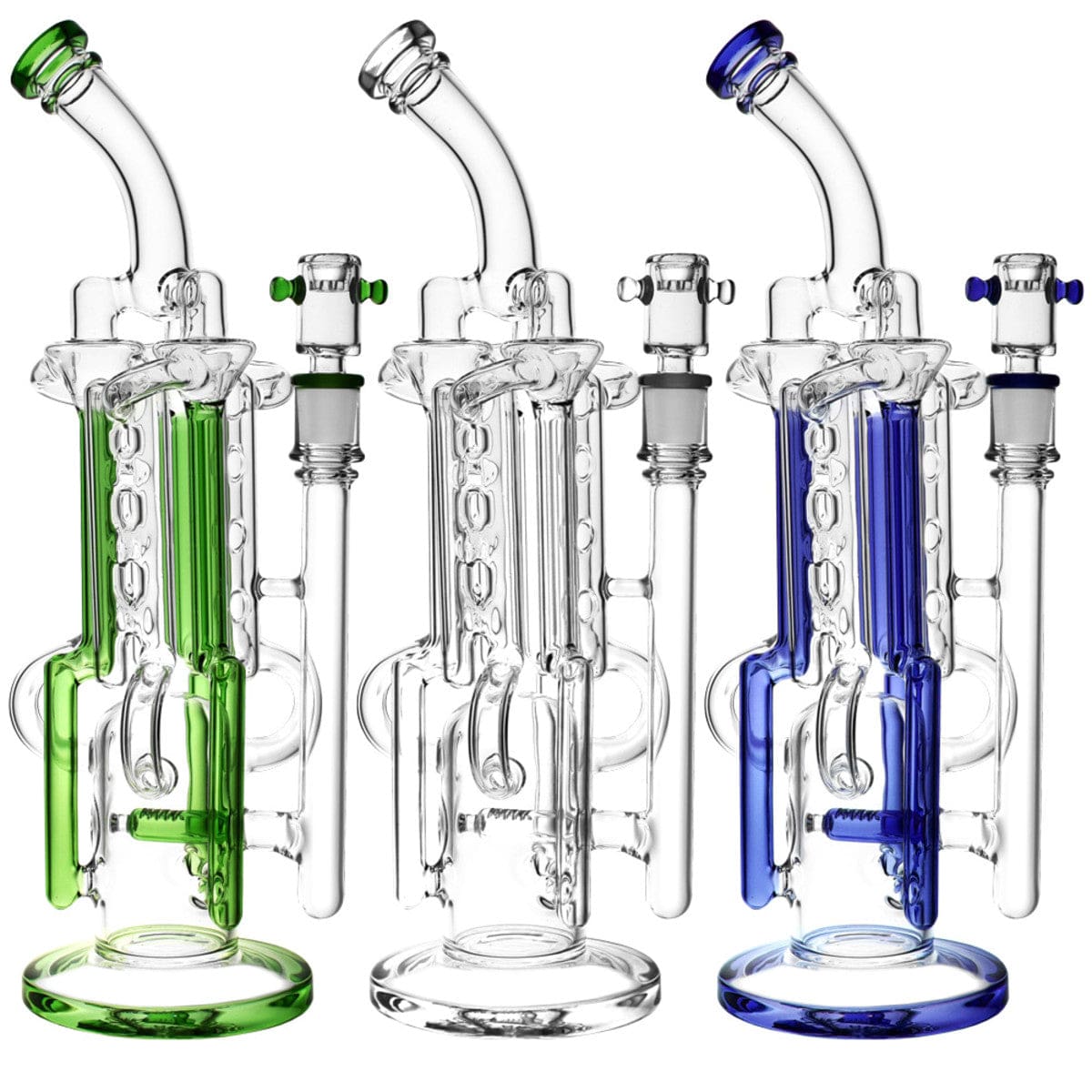 Daily High Club Bong The "Space Station" Recycler Water Bong with Inline Perc