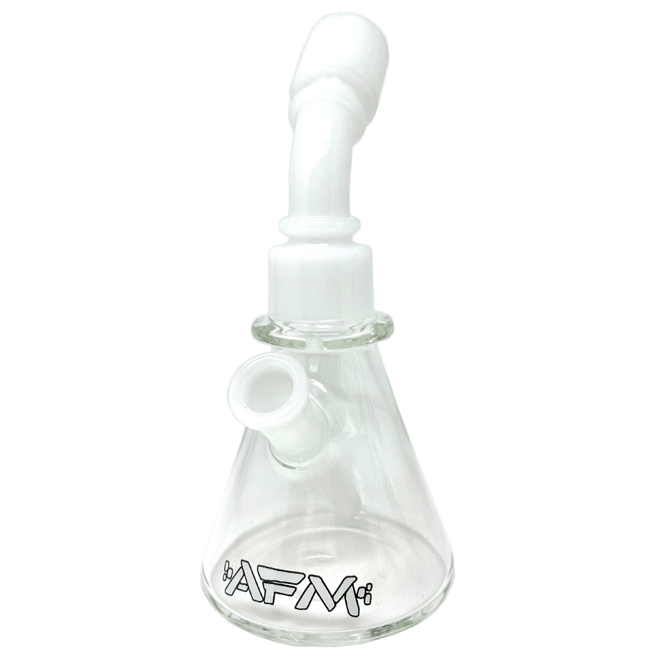 AFM Smoke Dab Rig Ivory 8" One Shot Clear Glass Mini Dab Rig