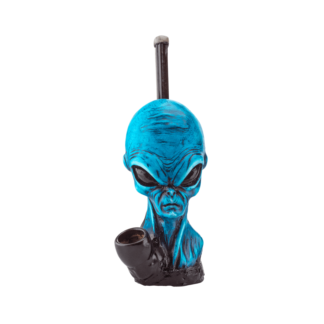 Medusa Customs Smoking Pipes Alien-Blue Medusa Customs Hand Carved Pipes