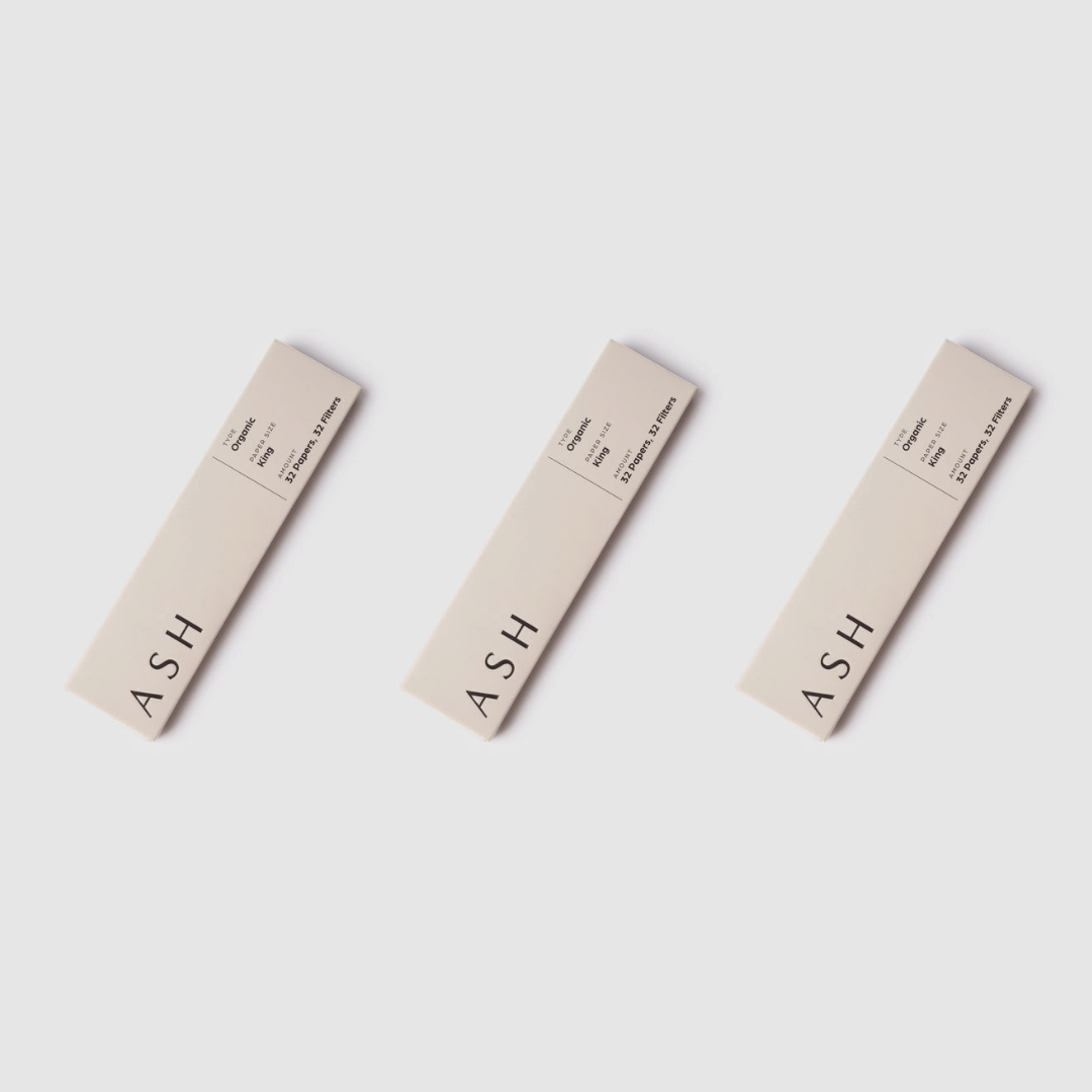 ASH Rolling Paper 3 Pack Rolling Paper | King | Organic