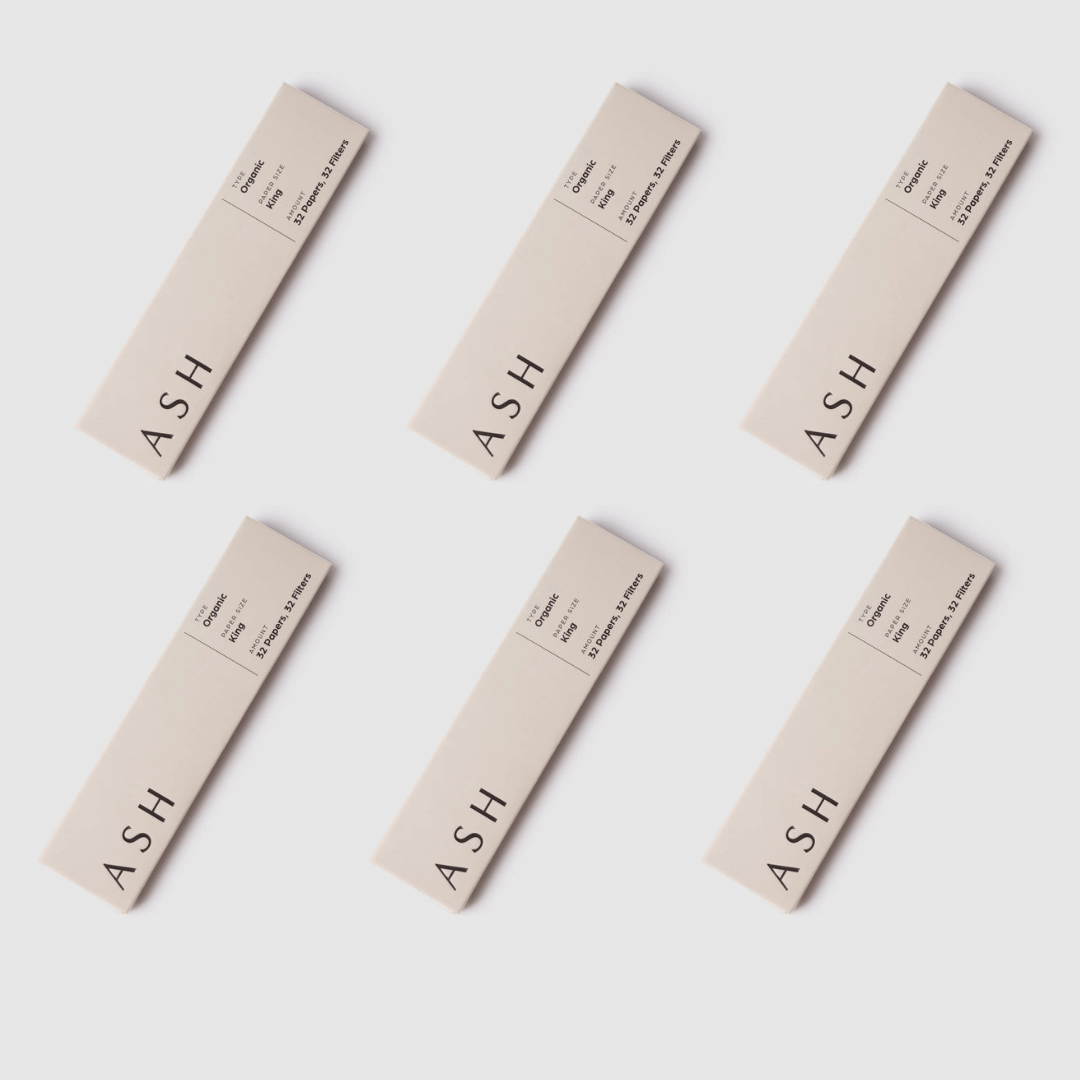ASH Rolling Paper 6 pack Rolling Paper | King | Organic