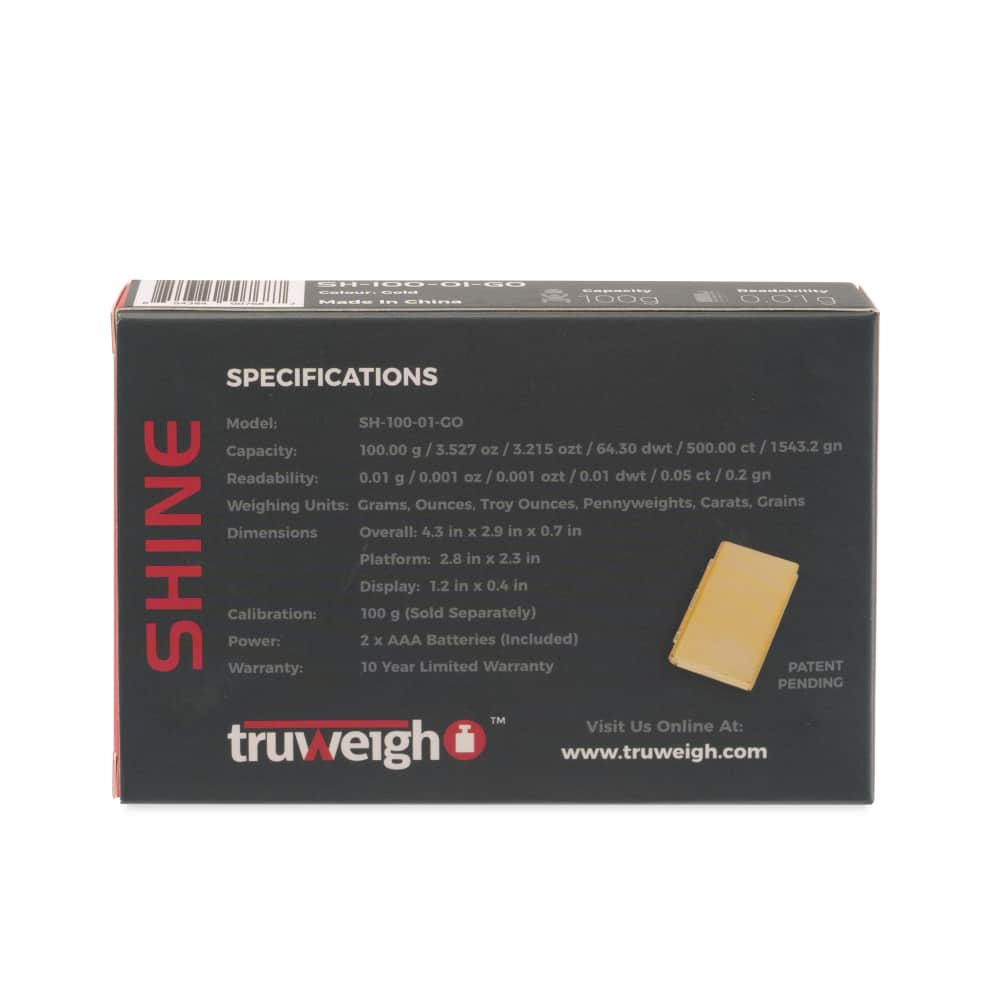 Truweigh Accessories Truweigh Shine Digital Mini Scale  100g x 0.01g