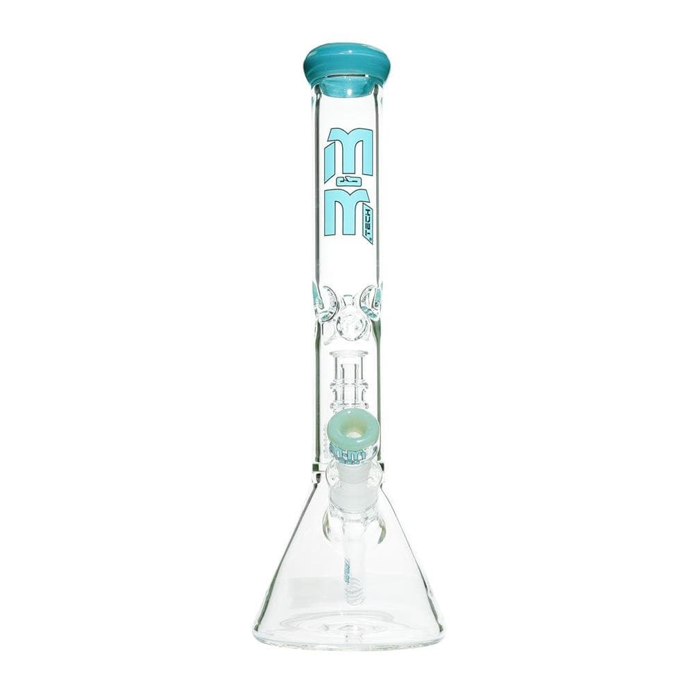 MM-TECH-USA Waterpipe Teal Beaker with Chandelier Percolator by M&M Tech