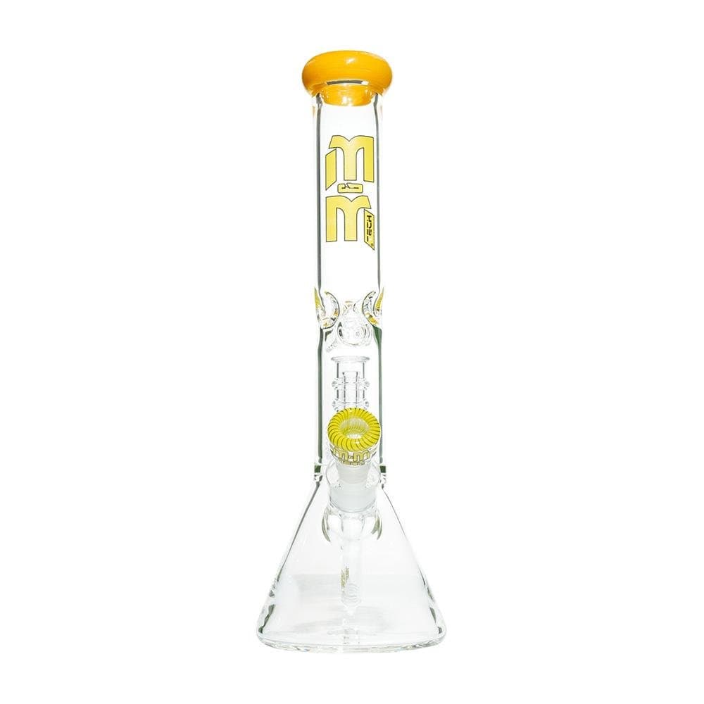 MM-TECH-USA Waterpipe Yellow Beaker with Chandelier Percolator by M&M Tech