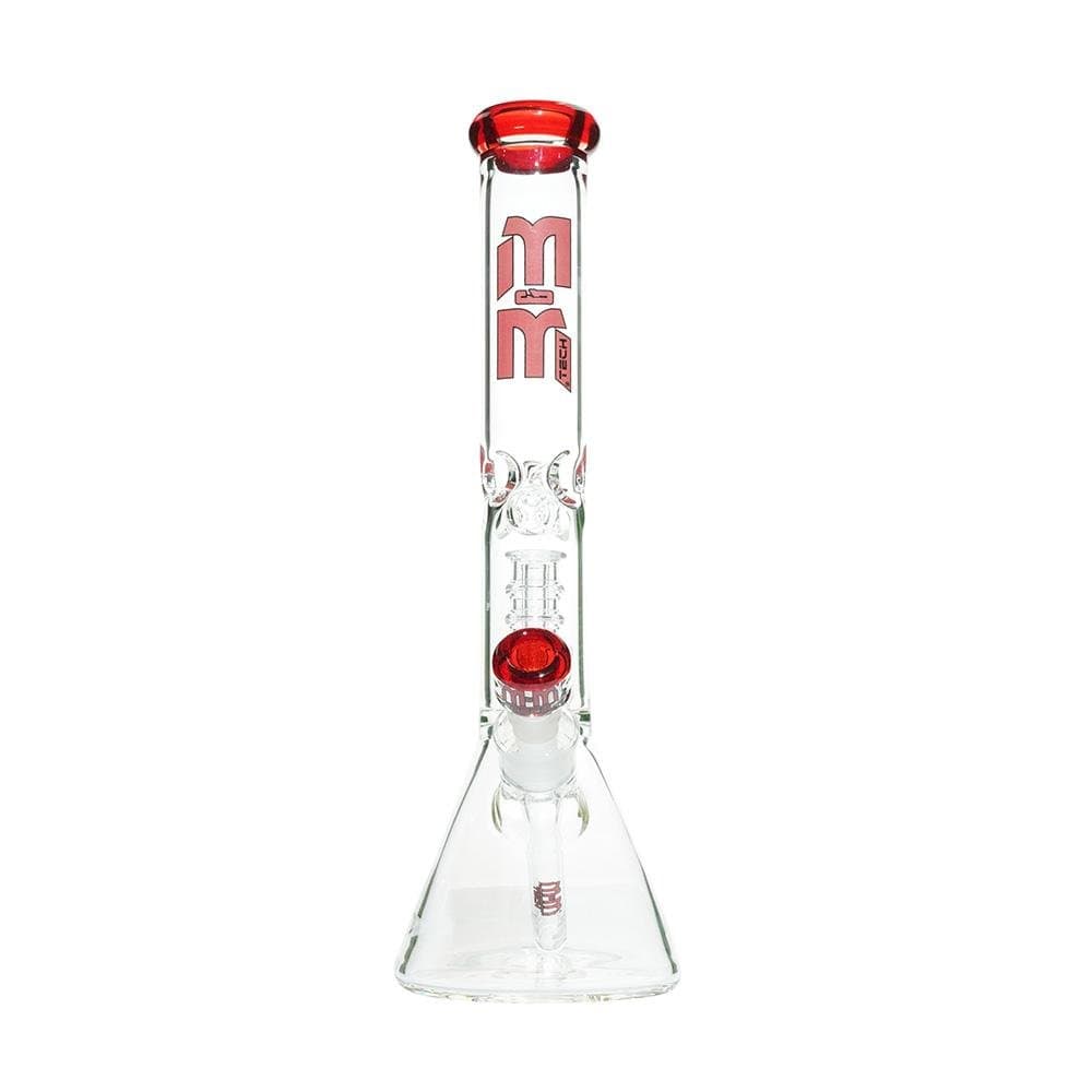MM-TECH-USA Waterpipe Red Beaker with Chandelier Percolator by M&M Tech