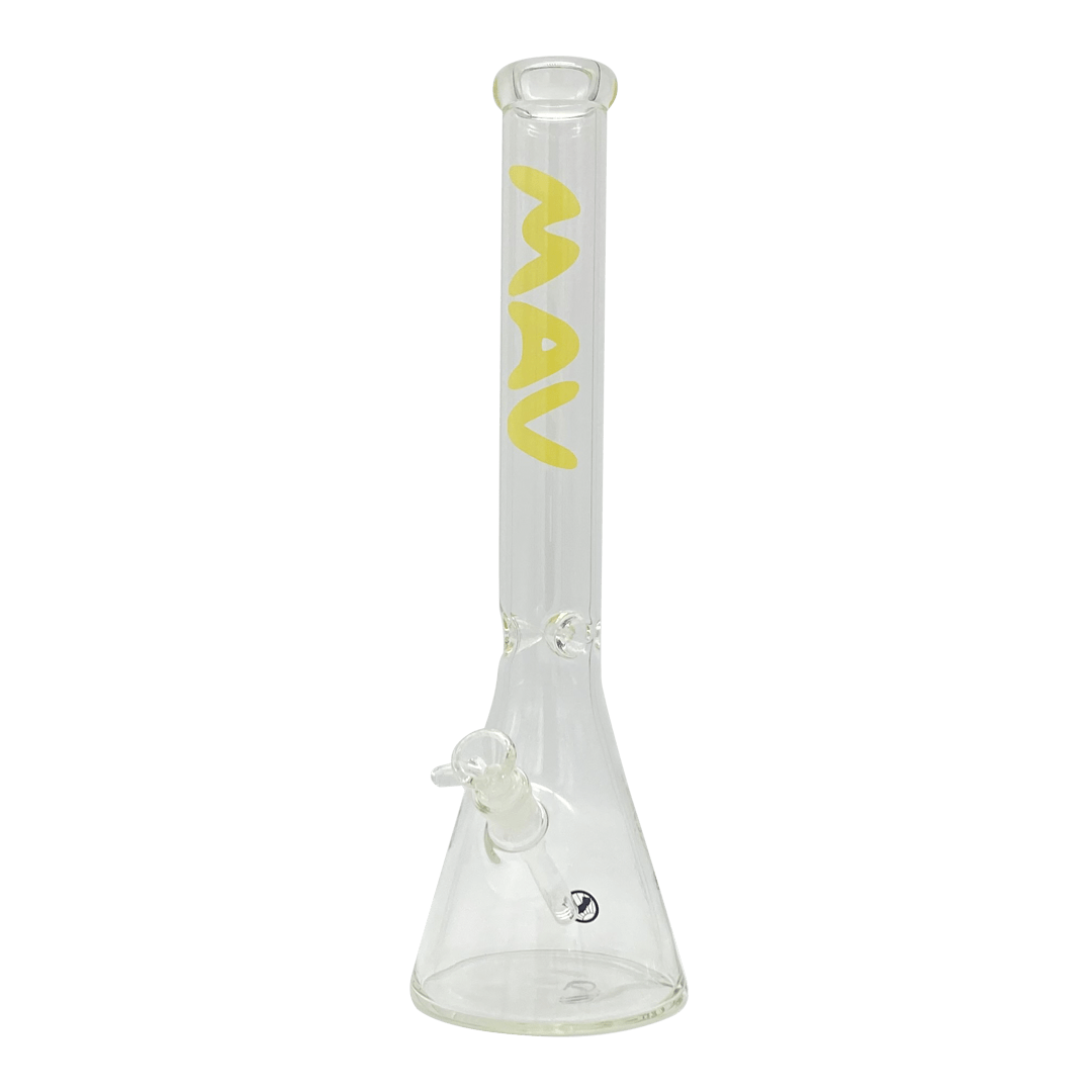 MAV Glass Bong banana Yellow -light 18" Classic Beaker Bong