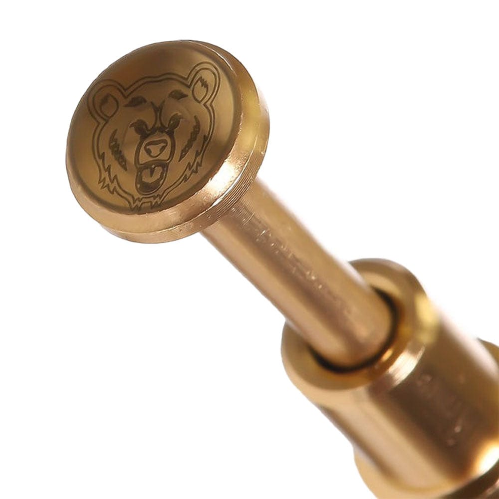 A close-up, angled view of the 4.75" Bear Quartz Bear Claws Grab Tool, showing its metallic finish and claw-like design.