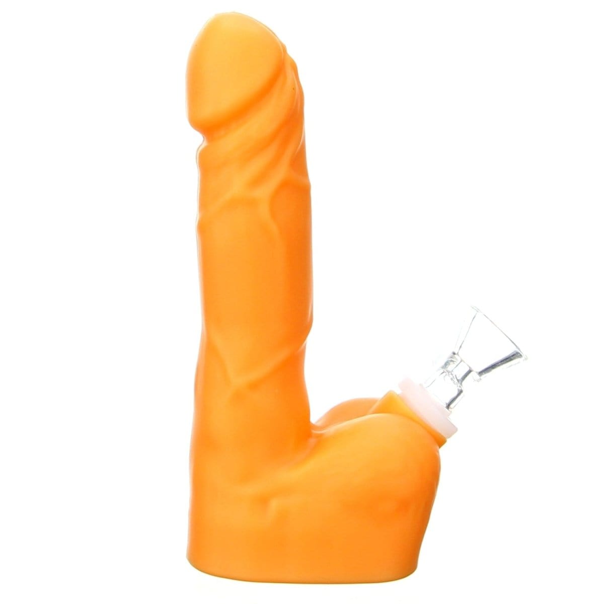 Front view of the Silicone Dildo Bong, a smooth, curved silicone piece shown against a plain white background.